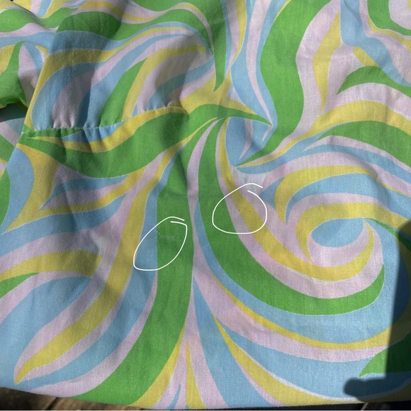 Vintage 60s 70s Homemade Psychedelic Print Tunic Top Sz M / L - Picture 8 of 12